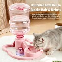 Fontaine à eau automatique pour animaux de compagnie sans électricité, anti-renversement, avec base à ventouses, bol à eau à remplissage automatique