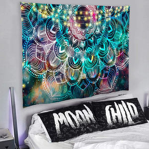 Produsen Warna-warni Abstrak Hippie Trippy Hiasan Dinding <span class=keywords><strong>Aubusson</strong></span> Mandala Permadani Dinding Permadani untuk Dekorasi Rumah - Product Image 6