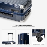 Ensemble de bagages en PC léger et silencieux de 18/24/28 pouces à 3 couches avec serrure TSA, poignée souple, 4 roues, écologique, unisexe |   Logo personnalisé OEM/ODM
