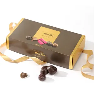 Flessografia scatola di cioccolato giallo scatola regalo per bambini confezione di cibo per caramelle al cioccolato