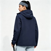 Manteau d'hiver à capuche unisexe en tissu rigide, intérieur en polaire pelucheux, coupe-vent et hydrofuge, coque extérieure durable pour les aventures en camping