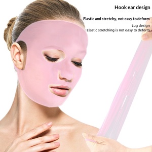 Washable Reusable Silicone Sheet Mask Cover Earloop Facial Mask Holder Prevent Essence Evaporation for Home Skin Care - Product Image 5
