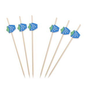 Spuntini di spiedini di bambù gratuiti 100 stuzzicadenti naturali da 4.7 pollici Snack bastoncini di formaggio frutta - Product Image 5