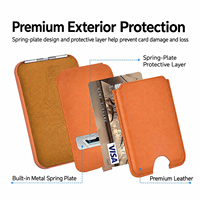 Portefeuille magnétique en cuir PU OEM pour iPhone 15 Pro Max, support de cartes avec blocage RFID, vente en gros d'usine