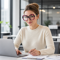 Monture de lunettes hexagonale personnalisable 55 18 143 en acétate, 2 options de couleur, vente en gros directe d'usine, optique