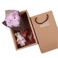 Bunga buatan kualitas tinggi kotak hadiah Sabun set beruang mawar untuk pacar kekasih hadiah ulang tahun Valentine hadiah Hari Valentine