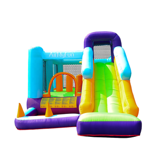 AirMyFun di alta qualità di salto gonfiabile buttafuori castello gonfiabile <span class=keywords><strong>casa</strong></span> con scivolo e cerchio di tiro grande <span class=keywords><strong>casa</strong></span> di rimbalzo con scivolo - Product Image 1