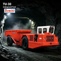 Camion benne minier souterrain de 30 tonnes à commande PLC, haute capacité, avec système de lubrification automatique et transport de minerai