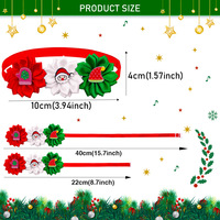 Nouveau Noël Pet Accessoire Trois Fleurs Léger et Sans Contrainte Chien Chat Noeud Papillon Collier