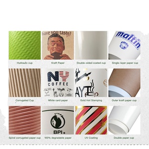 Gobelets en papier à double paroi personnalisés avec logo, pour thé chaud, gobelets en papier pour café avec couvercle, gobelet en papier PLA - Product Image 5