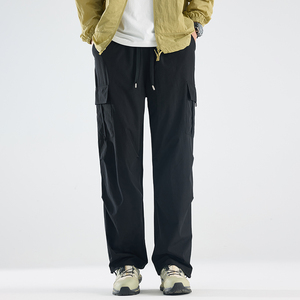 Pantalon Cargo Décontracté Homme Taille Mi-Haute Coupe Ample 5 Couleurs Élastique Anti-Plis Utilitaire Extérieur pour Randonnée et Mode Urbaine - Product Image 4