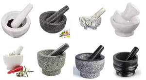 <span class=keywords><strong>Mortier</strong></span> et pilon en pierre de marbre blanc naturel dans des outils d'herbes et d'épices - Product Image 6