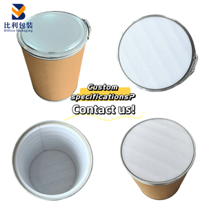 القوة الصناعية 25L-180L من ورق الكرافت برميل من الورق المقوى السميك غطاء معدني/بلاستيك قابل لإعادة التدوير للبراميل - Product Image 3