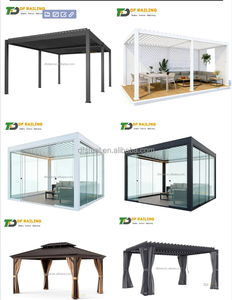 Pérgolas con Techo de Lamas Personalizadas DF, Muebles para el Hogar, <span class=keywords><strong>Toldo</strong></span> para Jardín, Pérgola Bioclimática de Aluminio de Lujo, Gazebo para Exteriores - Product Image 4
