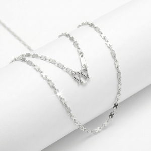 Collier avec pendentif élégant et minimaliste, brillant, blanc uni, Pt950, pour femmes, usage quotidien, accessoire de bijouterie de luxe - Product Image 6