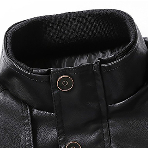 Vente en gros Veste en cuir <span class=keywords><strong>3</strong></span>/<span class=keywords><strong>4</strong></span> pour <span class=keywords><strong>homme</strong></span> Manteau <span class=keywords><strong>trench</strong></span> à col montant personnalisé Manteau d'hiver long style de la rue - Product Image 3