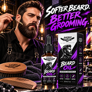 Collection de Soins Premium pour Hommes, Emballage Prêt à Offrir, Soins de la Barbe, Huile Nourrissante, Baume, Nettoyant, <span class=keywords><strong>Kit</strong></span> Complet de Soins de la Barbe - Product Image 2