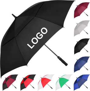 Custom Double-Layer Golf Umbrella Auto Windproof Waterproof Manual Control Cute Design Logo Folding Promotional Umbrella Classic