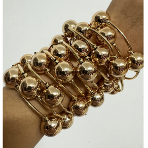 Vòng tay nữ kiểu punk mới năm 2024, thiết kế thời trang giá sỉ rẻ, mạ vàng 18k, chất liệu đàn hồi, kiểu dáng dày, vòng tay bạc - Product Image 6