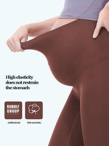 High Quality Soft Fabric Stretch High Waist Plus Size Pregnant Sports Tights Maternity <strong>Leggings</strong> Pregnant Women Activewear - Product Image 2