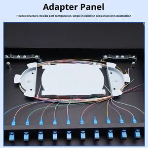 Được trang bị đầy đủ 1U cấp Viễn Thông <span class=keywords><strong>ODF</strong></span> mới 12-Port 12-core SC sợi quang phân phối khung Pull-out Flip-Top đóng miễn phí FTTH - Product Image 3