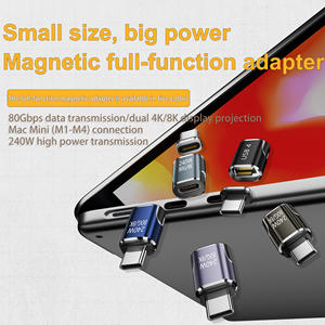 Adaptateur magnétique USB4.0 USB-C - Données 80 Gbps, charge rapide PD 240 W, convertisseur Type C 8K 60 Hz pour ordinateur portable - Product Image 2