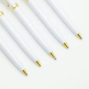 Custom Logo Durable Ultra-Thin <b>White</b> Metal Twist Ballpoint <b>Pen</b> High Quality Hot Sale Hotel Promotion Gift - Product Image 3