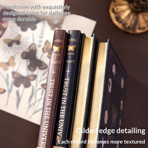 สมุดโน้ตปกแข็งเคลือบทอง A5 ซีรีส์ Secret Flower Language กระดาษพิมพ์ลายทองวินเทจ หนา ของขวัญสำหรับนักเรียน - Product Image 3