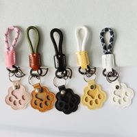 Porte-clés de voiture en cuir YECAI à motif patte de chat, multicolore, simple, pour promotion d'entreprise, accessoires cadeaux
