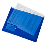 Nouvelle annonce : Pochette zippée transparente en PVC imperméable, pochette portable pour billets, dossier de classement de bureau