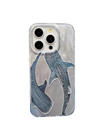 Étui transparent en TPU avec motif requin baleine aquarelle charmant, coque de téléphone souple et esthétique pour iPhone 17 16 15 14 13 Pro Max