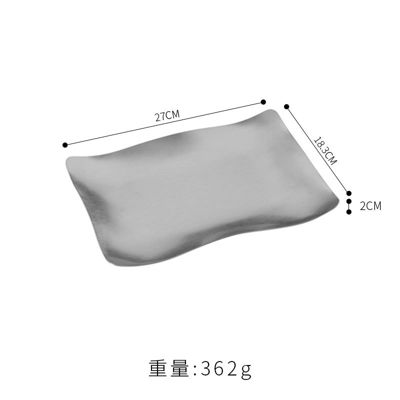 Placa ondulada de 28*19 cm (plateada)