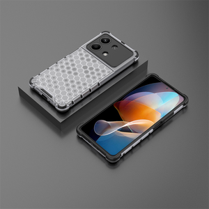 Vendita calda a nido d'ape cassa del telefono per Redmi Note 13 Pro <span class=keywords><strong>5G</strong></span> armatura quattro angoli di protezione TPU Shockproof cover mobili - Product Image 4