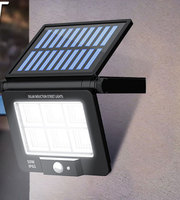 Applique murale solaire à LED pour jardin PIR Motion Sensing New Folding Angle Adjustment Waterproof Charging Remote Control IP65 Plastic LED Lights