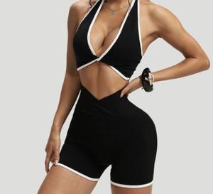 Ropa Deportiva Personalizada Under Lulu, Traje de Yoga de Secado Rápido con Cierre Elástico en la Cintura, Chaleco Deportivo para Ciclismo y Ejercicio al Aire Libre, Top y Pantalones Cortos - Product Image 1