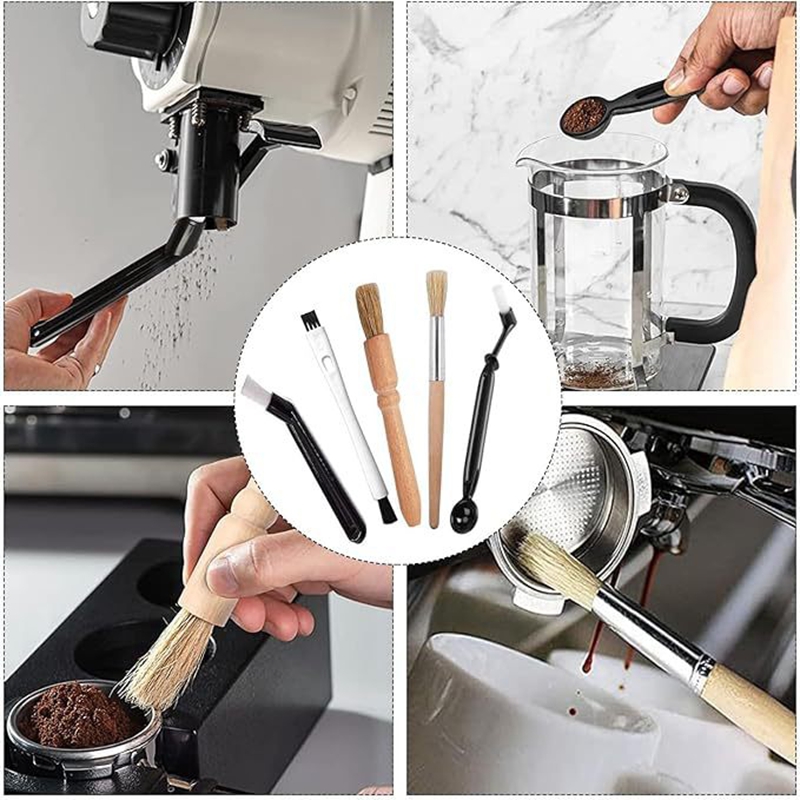 15 Piece Coffee Machine Cleaning Brush Set Barista Kit for Espresso Machines and Grinders Group Head and Steam Wand Cleaner global Home Barista Essential