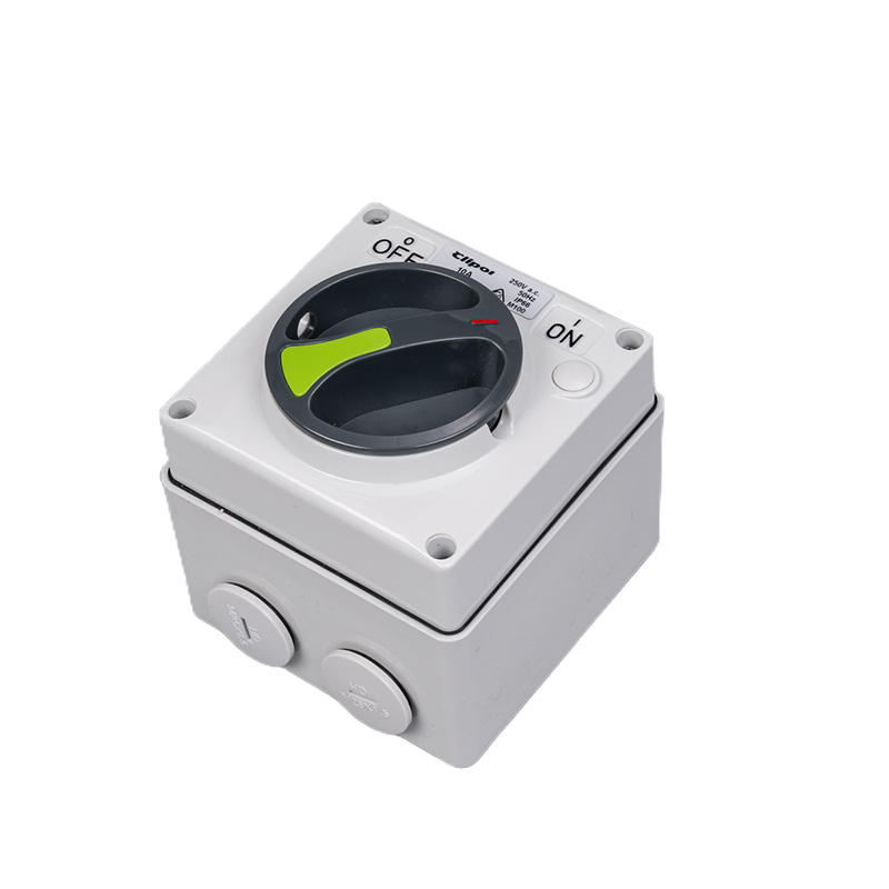 SAA on off Isolating Rotary Switch 10A 250V Electric Single Pole Outdoor Switch IP66 Industrial Surface Switch