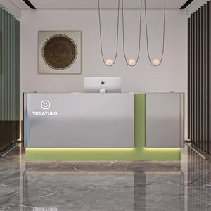 Petit <span class=keywords><strong>comptoir</strong></span> en acier inoxydable ; Caisse enregistreuse pour magasin de vêtements ; Bureau d'accueil pour studio de danse ; Bureau d'accueil pour <span class=keywords><strong>coiffeur</strong></span> - Product Image 2