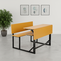 Chaise de bureau moderne en métal robuste à deux places, confortable, pour étudiants, taille standard, banc double, utilisation en chambre à coucher