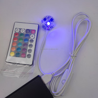 Lámpara Nocturna LED Moderna de 31 mm con Control Remoto RGB de 24 Teclas, Placa LED con Cable USB, Fuente de Luz LED para Lámpara Nocturna DIY, Piezas LED