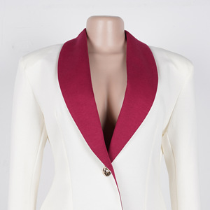 Costume deux pièces simple pour femmes, tailles S-3XL, vente en gros, Europe, États-Unis, couleur unie, pour le travail, le bureau, costume élégant - Product Image 3