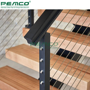 <span class=keywords><strong>Rampe</strong></span> d'<span class=keywords><strong>escalier</strong></span> en câble métallique pour intérieur, 40x40 50x50 mm, balustrade en <span class=keywords><strong>acier</strong></span> inoxydable, garde-corps vertical en câble - Product Image 5