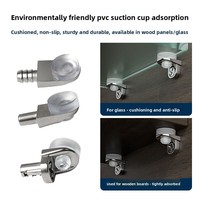Support de fixation pour armoire et meuble en alliage de zinc massif et épaissi, avec ventouse et fixation par clou, pour cloison de placard