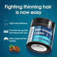 Krim Rambut Organik Label Pribadi 100% Ekstrak Tumbuhan Alami Murni, Menutrisi, Mengembangkan Rambut, Minyak Pijat Kulit Kepala untuk Pria