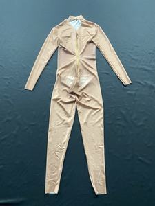 Justaucorps de danse sexy, couleur nue, cosplay, costume de scène, combinaison stretch et maigre à manches longues, combinaison une pièce pour femmes - Product Image 3