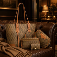 Ensemble de 4 sacs de luxe pour femme : sac à main de créateur personnalisé, sac fourre-tout de luxe, sac bandoulière grande capacité et sac à main à l'épaule