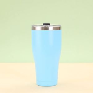 Vaso Térmico Curvo de 20 oz, Taza Aislada al Vacío de Doble Pared de Acero Inoxidable con Tapa 2 en 1, Logotipo Personalizado - Product Image 6
