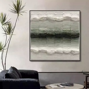 Phòng Khách Treo Tường Trừu Tượng Trang Trí Bức Tranh Biển Hình Dạng <span class=keywords><strong>S</strong></span>óng Giấy Trang Trí Nội Thất 100% Handmade Thiết Kế Tác Phẩm Nghệ Thuật Tường Nghệ Thuật - Product Image 2