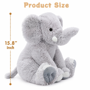 ตุ๊กตาช้างการ์ตูนสัตว์ ขนาด 15.8 นิ้ว น้ำหนัก 2 กก. สีเทา ชมพู ฟ้า ตุ๊กตาช้างน้ำหนักถ่วง ของเล่นตุ๊กตาช้างนุ่มนิ่ม สำหรับเด็กหญิง เด็กชาย - Product Image 3