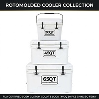 Glacière isotherme portable rotomoulée 20QT à double compartiment avec chariot, moderne, écologique, étanche, pour aliments, avec panneau solaire